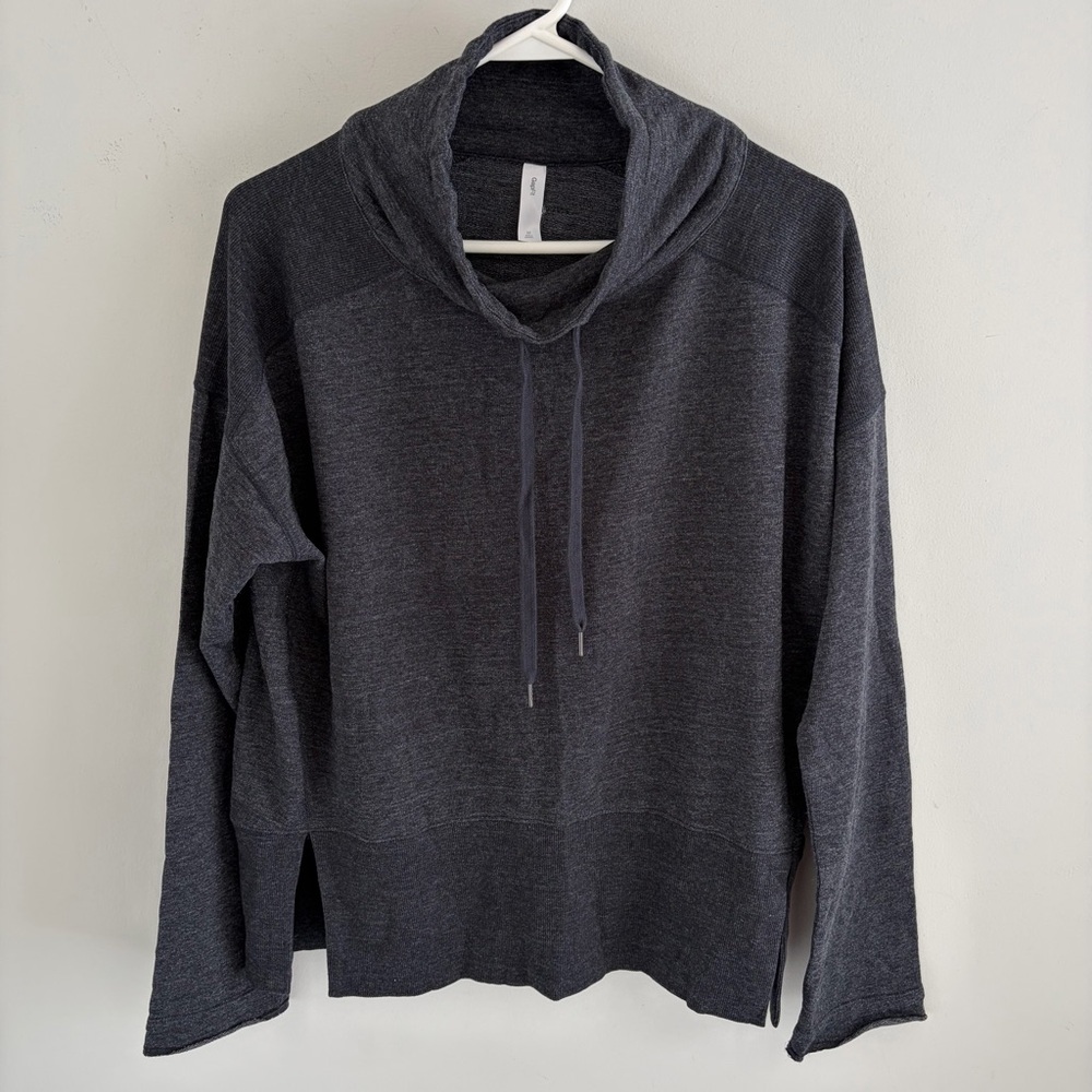 GapFit Grey Cowl Neck Pullover Sweatshirt.